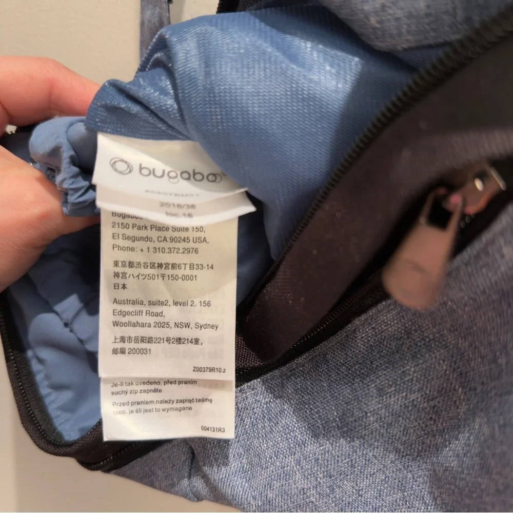 Bugaboo - Blue Melange Attachable Stroller Bag Accessory Baby/Kids - Picture 12 of 15